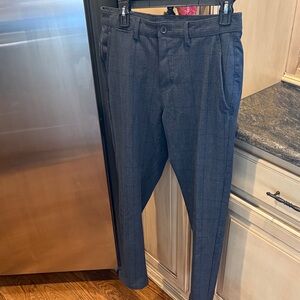 Zara Men's Dark Gray Patterned Dress Pants